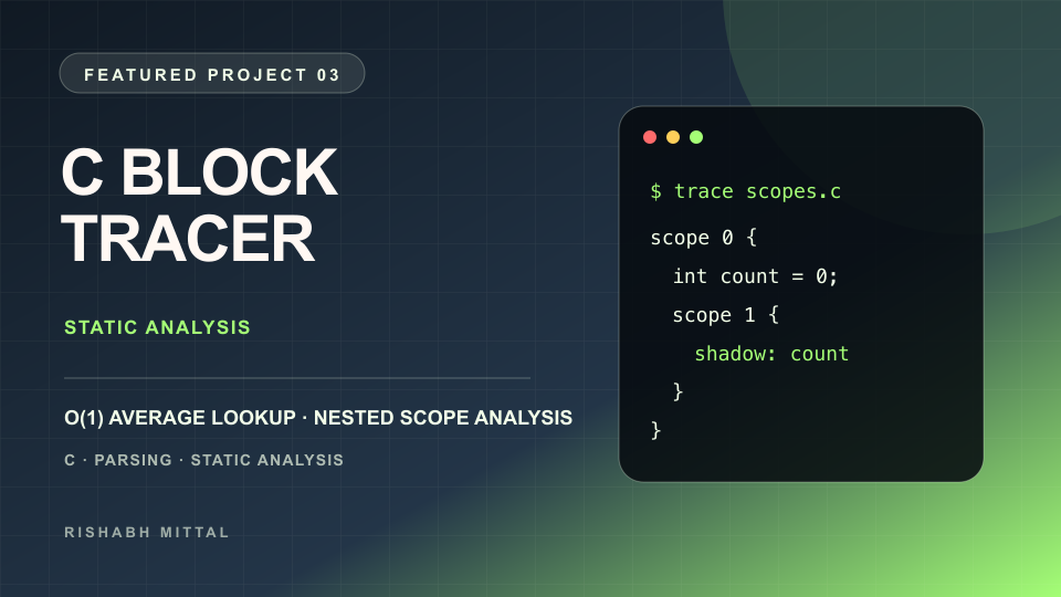 C Block Tracer project overview